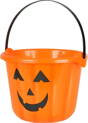 Image de Seau à citrouille Halloween orange-noir - taille unique