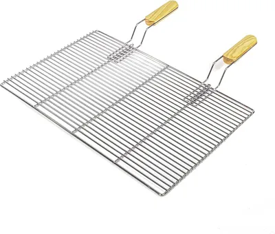 Immagine prodotto di Griglia in acciaio inox 60x40cm con maniglie per il grill