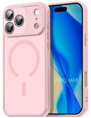 Image de Coque pour iPhone 17 Pro Max avec Cercle Magnétique et Protection Caméra Anti-Rayures Rose