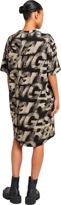 Produktbild von G-star Sprayed Letters Loose Kurzarmkleid Schwarz XS Frau Schwarz XS
