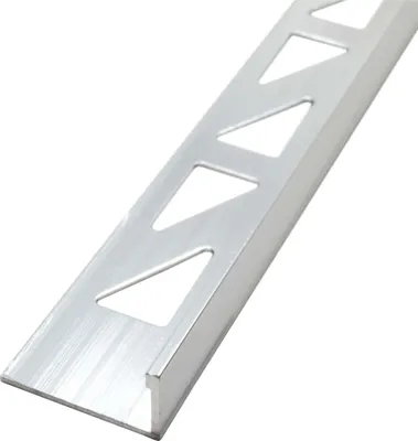 Produktbild von Dalsys Fliesenschiene Winkelprofil Aluminium (eloxiert) Silber matt 2,5m x 12,5mm, Fliesenprofil