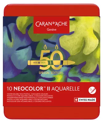 Produktbild von CARAN D'ACHE Aquarell-Wachsmalstift NEOCOLOR II "Lush" 10 Stifte