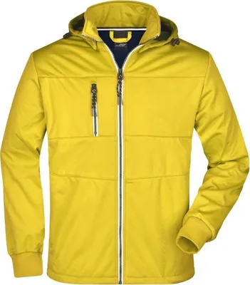 Produktbild von Junge Softshell Jacke mit modischen Details sun-yellow/navy/white, Gr. XL