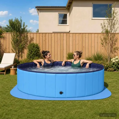 Obrázek produktu pro Podložka pod bazén, 25 kusů, průměr 292 cm, kruhová, z modrého EVA pěny