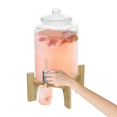 Produktbild von Getränkespender Glas 5L kalten und heißen für Partys im Innen- und Außenbereich, Restaurants, Bars