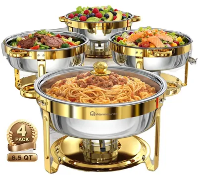 Immagine prodotto di Chafing dish, acciaio inossidabile, design elegante, 4 pezzi