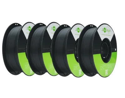 Obrázek produktu pro Creality Soleyin Ultra PLA filament, 1,75 mm, 4 kg pro 3D tiskárny, 4 x 1 kg – černý – 3301010500