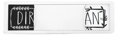 Geschirrspüler Magnet Schild Sauber/Schmutz, 17,7x5,2 cm, Acryl