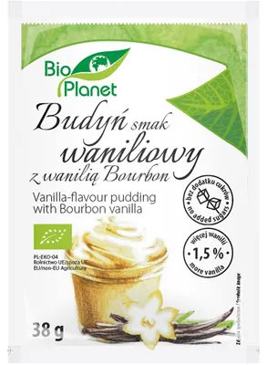 BUDYŃ O SMAKU WANILIOWYM Z WANILIĄ BOURBON BIO 38 g - BIO PLANET