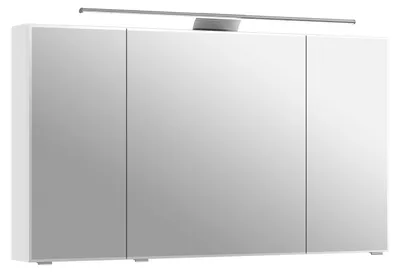 Produktbild von pelipal Spiegelschrank Serie 6005 Sprint 120 x 17 x 73 cm weiß 3-türig LED IP 20