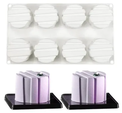 Immagine prodotto di Omgoods - Stampo in silicone per dolci con 8 cavità - Perfetto per preparazioni fatte in casa