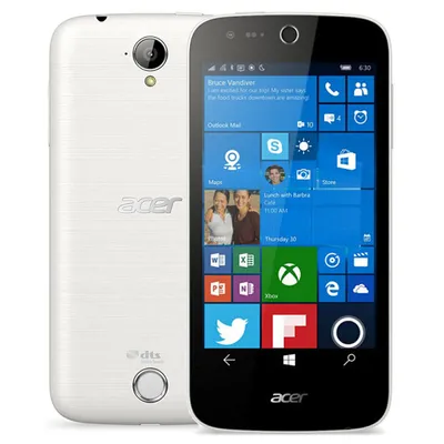 Produktbild von Acer Liquid M330 8 GB Smartphone - 11,4 cm (4,5 Zoll) LCD FWVGA 854 x 480 - Cortex A7Quad-Core 1 GHz - 1 GB RAM - Windows 10 - 4G - Weiß - Bar - 2 SIM Support - Rear Camera: 5 Megapixel