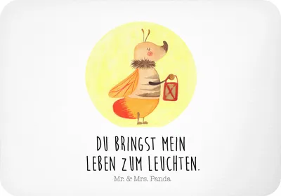 Produktbild von Mr. & Mrs. Panda magnet Glühwürmchen - Weiß - Geschenk, whiteboardmagnet, Lieblingsmensch, Leuchten, haftmagnet, Lustige Sprüche, Falter, Notizhalter, Liebesspruch