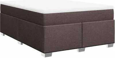 Obrázek produktu pro vidaXL Postel Boxspring s matrací Tmavě hnědá 140x190 cm Látka