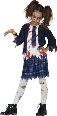 Produktbild von Fiestas Guirca - Zombie-Gymnasiast-Kostüm für Mädchen Set FG1516 (146-152) (Blau/Weiß)