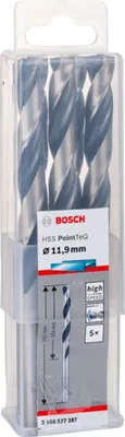 Produktbild von Metallspiralbohrer HSS PointTeQ, DIN 338, 11,9 mm, 5er-Pack
