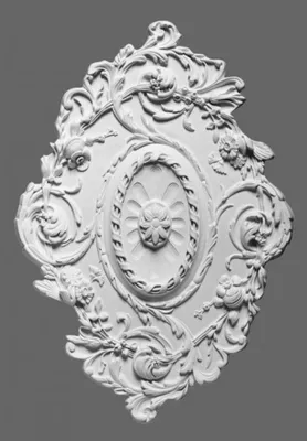 Produktbild von Casa Padrino Stuck Rosette 77.5 x 53 cm Deckenstuck Deckenrosette Stuckrosette Wandrosette Barock Jugendstil