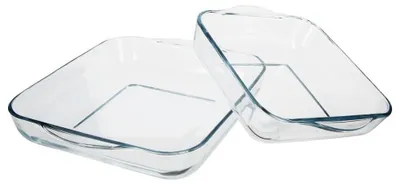 Produktbild von Paşabahçe Borcam Auflaufform 2 Stück 1950 ml quadratisch 28 cm