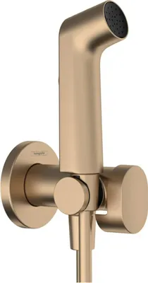 Zdjęcie produktu dla Hansgrohe Bidette Ręczna słuchawka prysznicowa 1-strumieniowa S EcoSmart do zimnej wody, z uchwytem prysznicowym i wężem prysznicowym 125 cm, 29230140