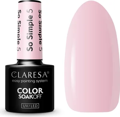 A bottle of Claresa gel nail polish and a color swatch.