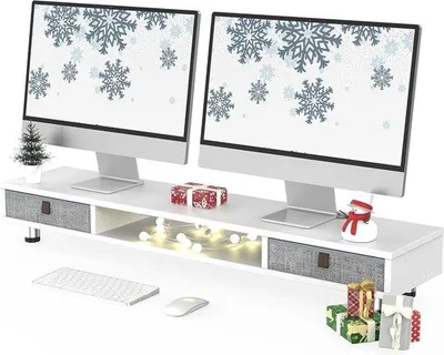 Obrázek produktu pro Počítačový stojan pro dva monitory, kovová podstavec