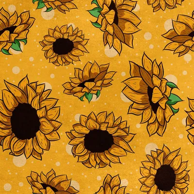Produktbild von Royal Samt Stoff Polyester Zum Nähen - Motiv Sonnenblumen auf gelbem