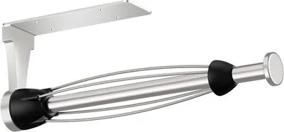 Produktbild von Unyqoos® Edelstahl Küchenrollenhalter 27 cm – gedämpft, selbstklebend oder Bohrmontage, vertikal & horizontal, für Küche & Bad