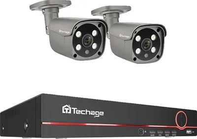 Image de Système de caméra de surveillance, Détection IA, Interphone, CAMERA 8CH 2PCS 5MP, 1T HDD intégré, CAMERA 8CH 2PCS 5MP, 1T HDD intégré