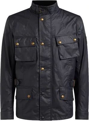Produktbild von Belstaff Crosby Motorrad Wachsjacke Farbe: Schwarz, Grösse: M