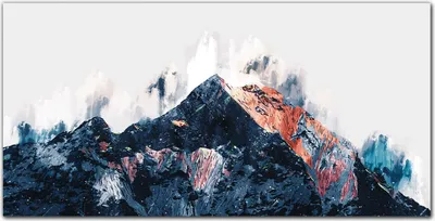 Produktbild von Coloray - Bild aus Glas - 120x60 cm - glasblock mit bild gehärtetes Glas wohnzimmer Dekoration wanddekoration Küche - Berg