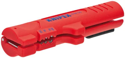 A red wire stripper tool is shown against a white background.