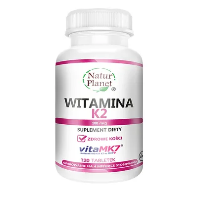 Zdjęcie produktu dla Witamina K2 120tab - Natur Planet NATUR PLANET