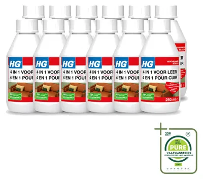 Produktbild von 12 x HG 4-in-1 Lederpflege - Reinigt, pflegt und schützt - 250 ml - Großpackung - 12 Stücke