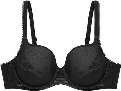 Zdjęcie produktu dla Triumph Wild Rose Sensation, Koszulka, Czarny, Fiszbina, 75B, Elasthan, Poliamidowy, Poliester, 33% Polyamide, 53% Polyester, 14% Elasthane