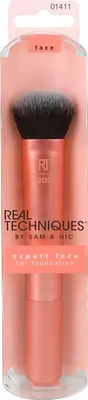 Produktbild von Real Techniques Expert Face Brush, Grundierungspinsel, Abgerundet, Flauschig, Synthetisch, Schwarz, Rosa-Goldfarben, Frauen