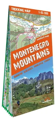 Produktbild von Montenegro - Berge. Durmitor, Bjelasica, Prokletije, Komov. Laminierte Touristenkarte. Ausgabe 2024. TerraQuest