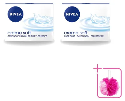 Productafbeelding van 2 x Nivea Creme Soft zeep, 100 g - Voordeelverpakking - 2 stuks