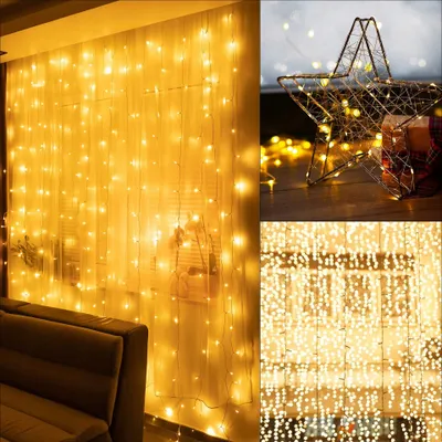 Zdjęcie produktu dla Kurtyna świetlna LED ciepła biel 2 m 200 szt
