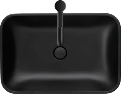 Imagen del producto de Duravit Happy D.2, lavabo de encimera de 60 cm, color antracita mate, sin desbordamiento, sin base para grifo