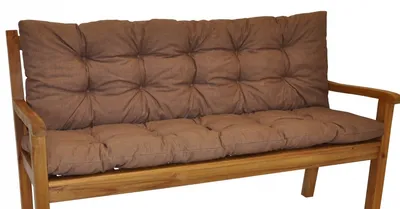Obrázek produktu pro Polstr na zahradní lavičku 150 cm - látka hnědý melír