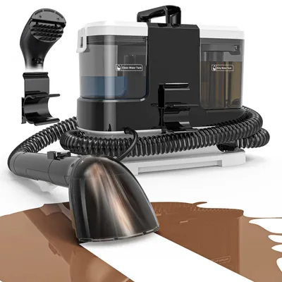 Obrázek produktu pro V2 – Přenosný čistič koberců a čalounění – 600 W – sací výkon 15 kPa – filtr HEPA – 1l nádržka na vodu – na zvířecí chlupy a skvrny – zástrčka EU 220 V – černá