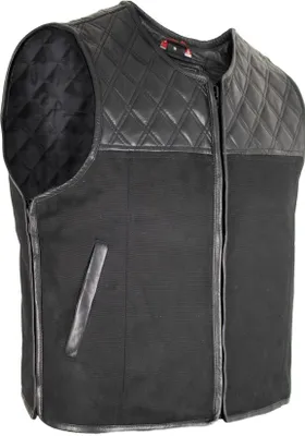Produktbild von Textil Biker Kutte gesteppt Sommer Bikerweste Motorradweste Hunter Diamond Weste(M)