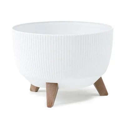 Obrázok produktu pre Howhomely Blumentopfl 15 cm výška - Plant Pot White - Saderter s nohami