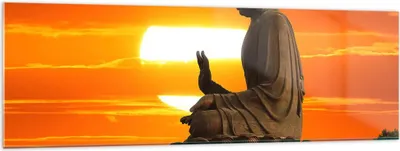 Produktbild von Bilder auf glas - tempel buddha - 160x50cm - Glasbilder - Wandbilder - Kunstdruck - zum Aufhängen bereit - Wanddekoration aus Glas - Glas Bilder - Wandbild auf Glas - Einteilig - GAB160x50-3532