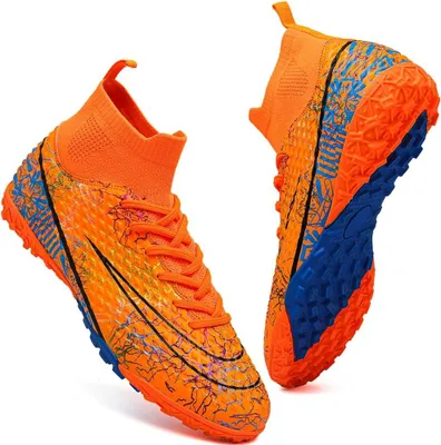 Produktbild von Herren Fußballschuhe Nocken Turf Training Hallenschuhe Orange 46 EU