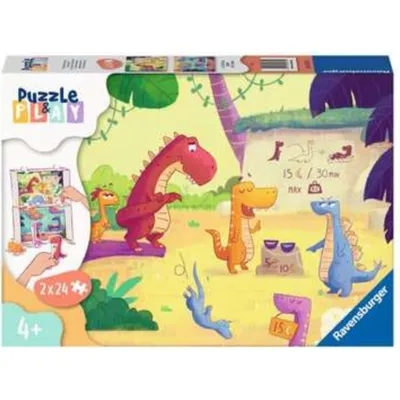 Image de RAVENSBURGER Puzzle&Play : Dinosaures 2x24 pièces
