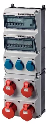 Productafbeelding van Mennekes 950010 - Type F - 5-polig - Schroefdraad - Blauw - Rood - Wit - Kunststof - IP44