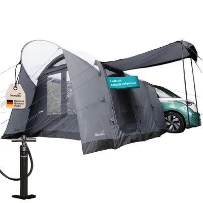 Produktbild von Skandika Busvorzelt Vejers Air Protect| Aufblasbares Vorzelt für 4 Personen, eingenähter Zeltboden, 2 m Stehhöhe, 3000 mm Wassersäule, Luftzelt