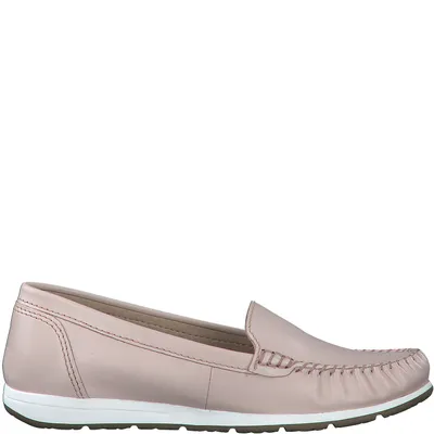 Produktbild von MARCO TOZZI Damen Slipper Ziernaht Leder Mokkassin 2-24600-42, Größe:38 EU, Farbe:Beige