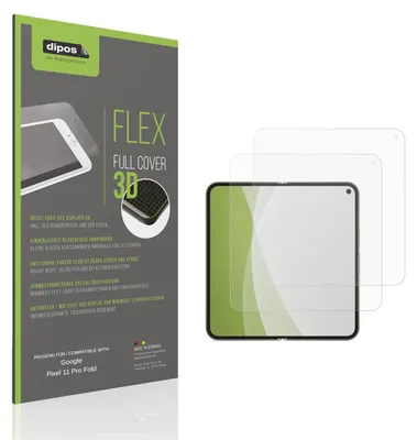 Image de 2x Full Cover mat Film pour Google Pixel 11 Pro Fold Face intérieure Film de protection écran